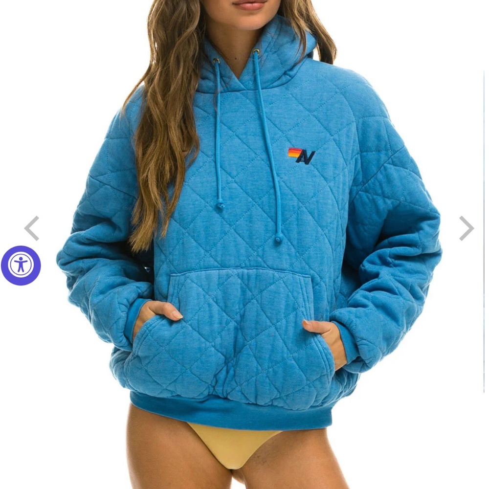 AVIATOR NATION SKY QUILTED HOODIE